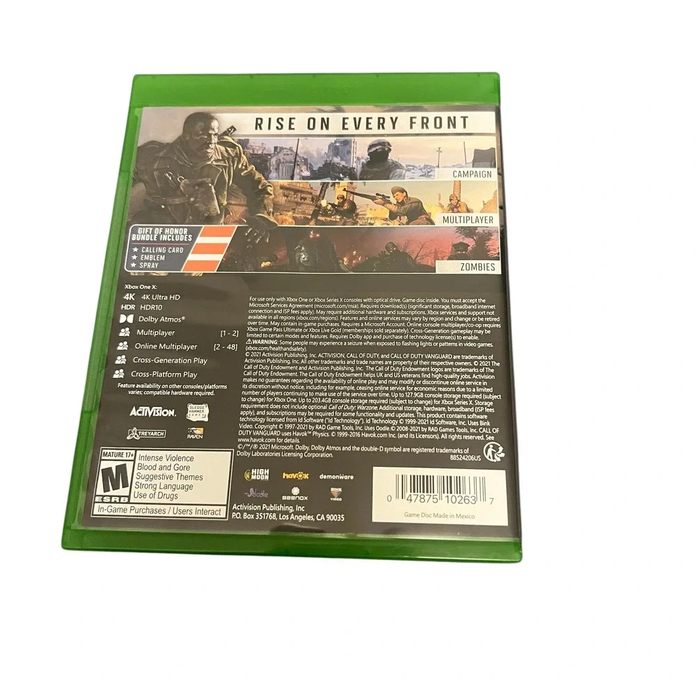 Call of Duty‎ Vanguard Xbox One Xbox Series X Microsoft Video Game
